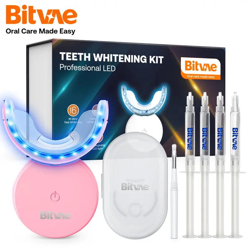 Bitvae L09 Teeth Whitening Kit LED Light W/22%, Teeth Whitening Light with 4 Carbamide Peroxide Teeth Whitening Gel for Sensitive Teeth, Effective, Travel-Friendly, Easy to Use